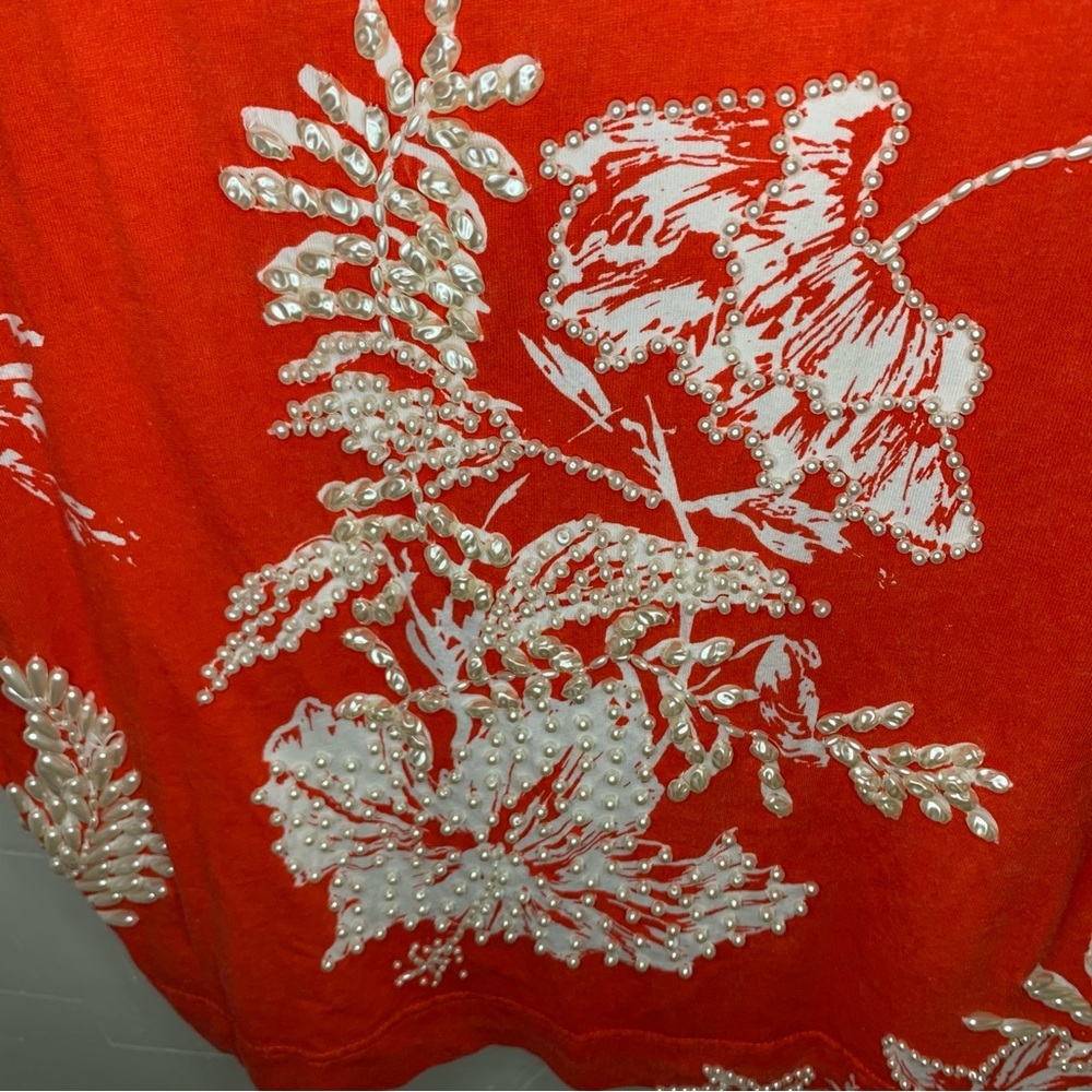 Vintage BIS BIS by Gene Ewing Oversized Beaded Pearl T-Shirt - Picture 7 of 16